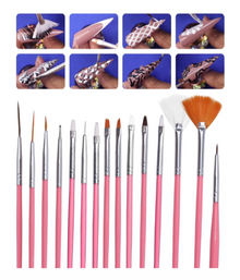 15 Pcs Nail Art Brushes Kit