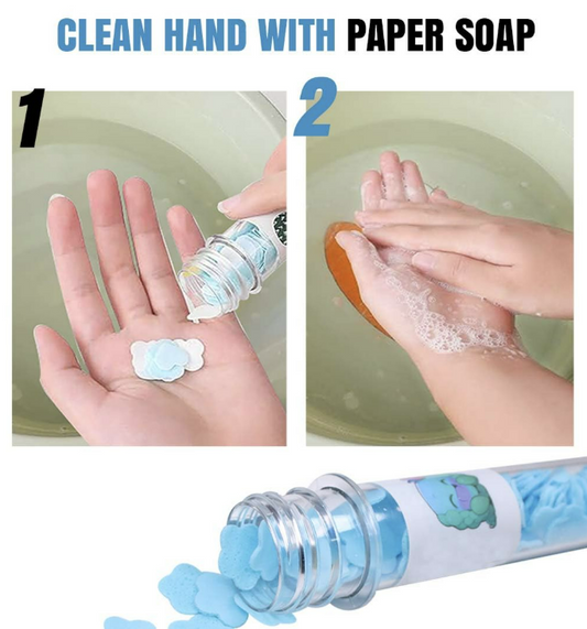 Pack of 6 Pcs Disposable Mini Bottle Paper Soap