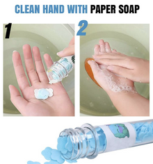 Pack of 6 Pcs Disposable Mini Bottle Paper Soap
