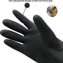 Heavy-duty Wet And Dry Use Black Glove( SIZE- L)