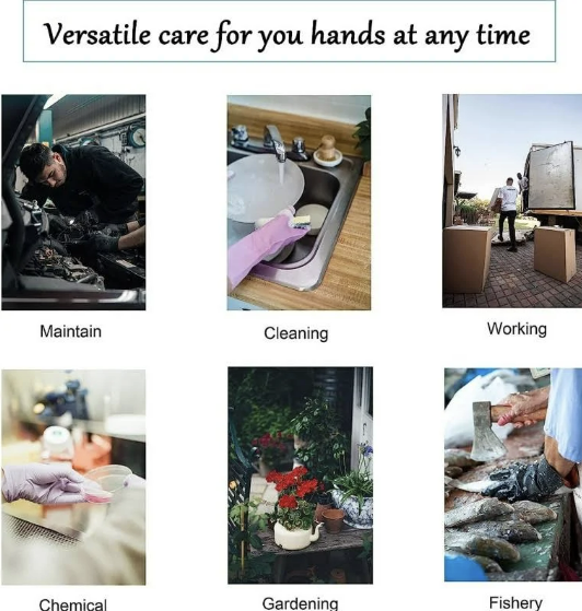 Heavy-duty Wet And Dry Use Black Glove( SIZE- L)