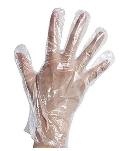 Plastic - Unisex Clear Hand Gloves ( Powder Free ) - 100 Pieces
