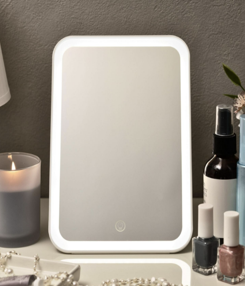 LED Tablet-Shaped Mirror with Stepless Dimming