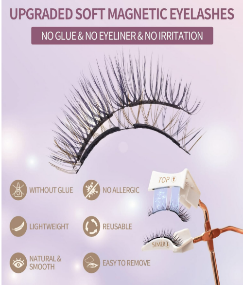 AIKEMAN Magnetic Eyelashes 4D Natural Look