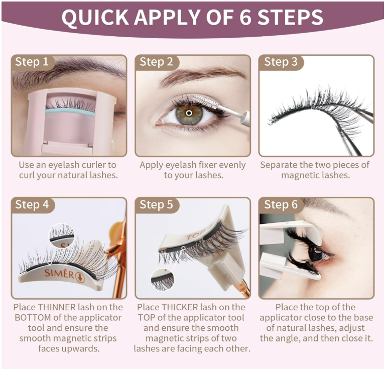 AIKEMAN Magnetic Eyelashes 4D Natural Look