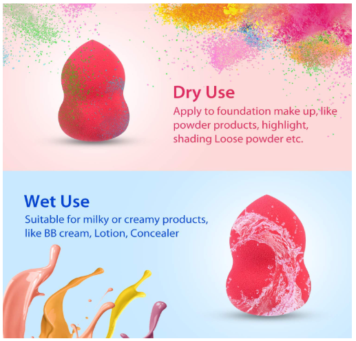 Kiss Lovely Powder Puff – Pack of 8 (Dry &  Wet Use)