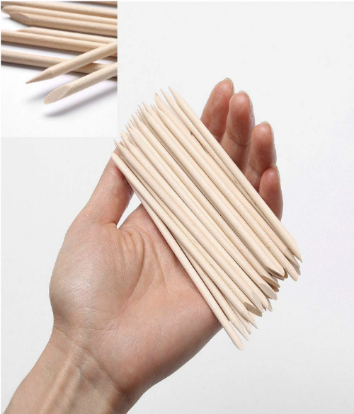 Big Size Wood Nail Sticks Double Sided Multi Functional Cuticle Pusher