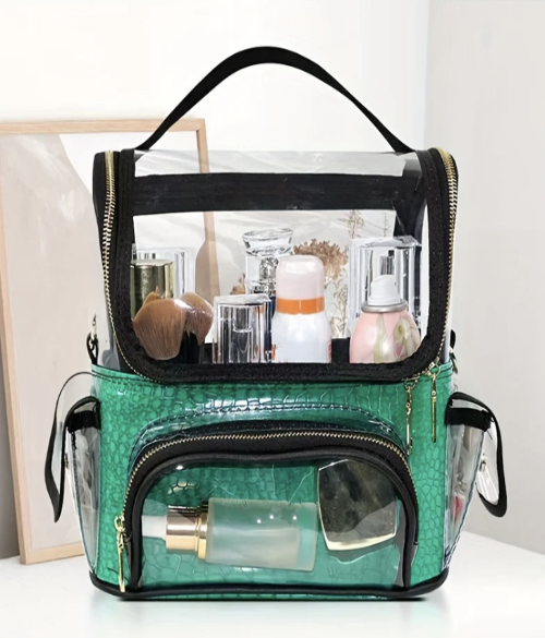 Clear Waterproof Makeup Artist Travel Case Cosmetic Bag