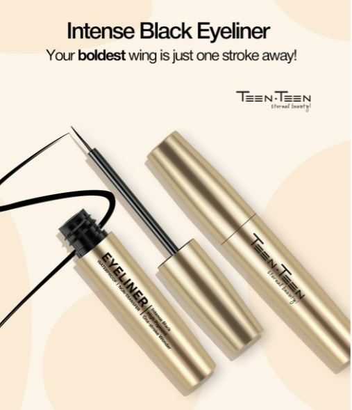 TEEN TEEN COSMETICS Platinum Infinite Waterproof & Non Transfer Black Eyeliner
