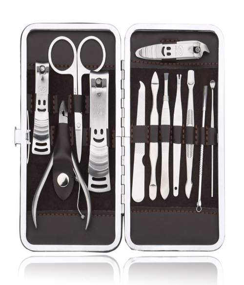 12 Pieces Professional Grooming Foot Hand Care Manicure Tools