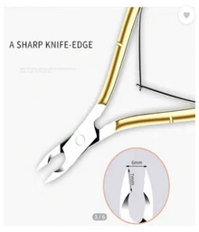CUTICLE CUTTER PEDICURE FOR NAILS STAINLESS STEEL GOLDEN COATING