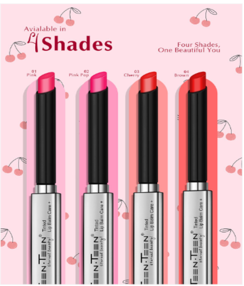 TEEN TEEN Tinted Lip Balm For Smooth Soft Lips & Enhanced Lip