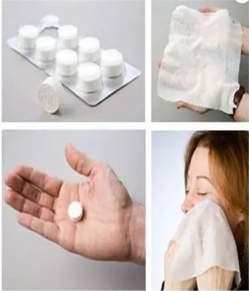 Face Mask Tablet Cloth Wipes – Magic Coin Tissue (Pack of 20 PCS)