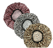 Leopard Shower Cap Reusable Bath Cap Waterproof