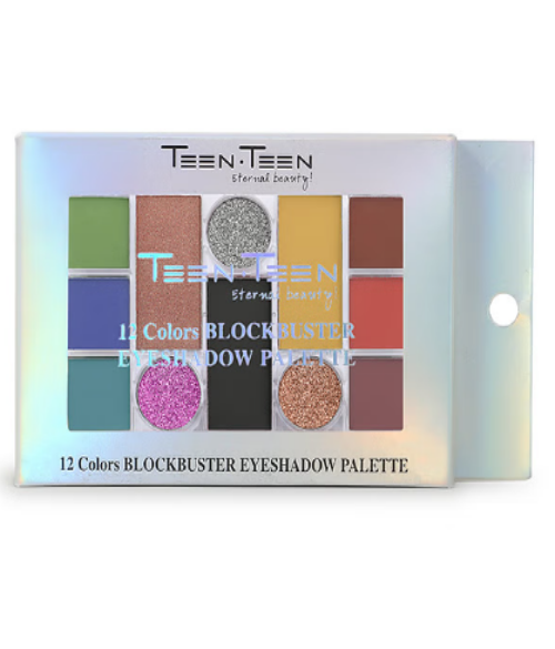 Blockbuster-12 Color Eyeshadow With Glitter