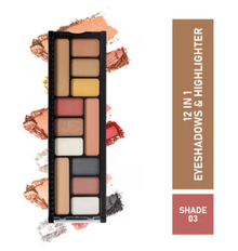 HALF N' HALF MK-15  12IN1 EYESHADOW & HIGHLIGHTER