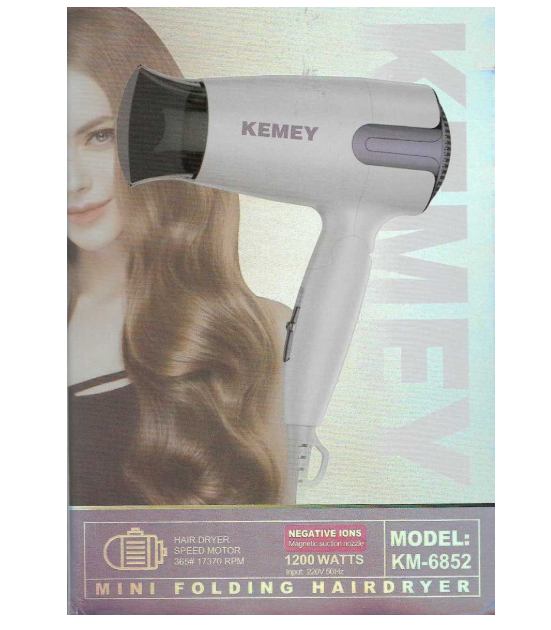 KEMEY MINI FOLDING HAIR DRYER KM-6852