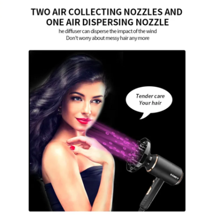KEMEY HIGH SPEED NEGATIVE IONS HAIR DRYER KM-8896
