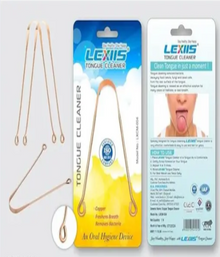 LEXIIS Copper Tongue Cleaner (Pack of 1 Pcs)