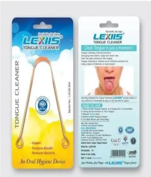 LEXIIS Copper Tongue Cleaner (Pack of 1 Pcs)