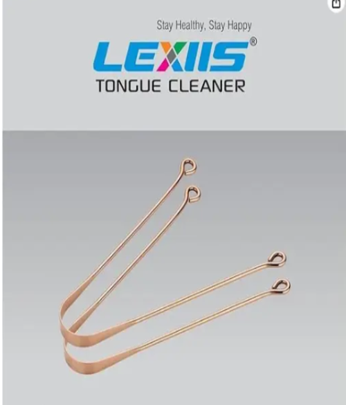 LEXIIS Copper Tongue Cleaner (Pack of 1 Pcs)
