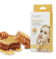 CLAMY Face & Underarms Waxing Strips with Natural Extracts