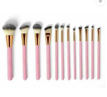 Pink Studded Elegance 12-Piece Brush Set
