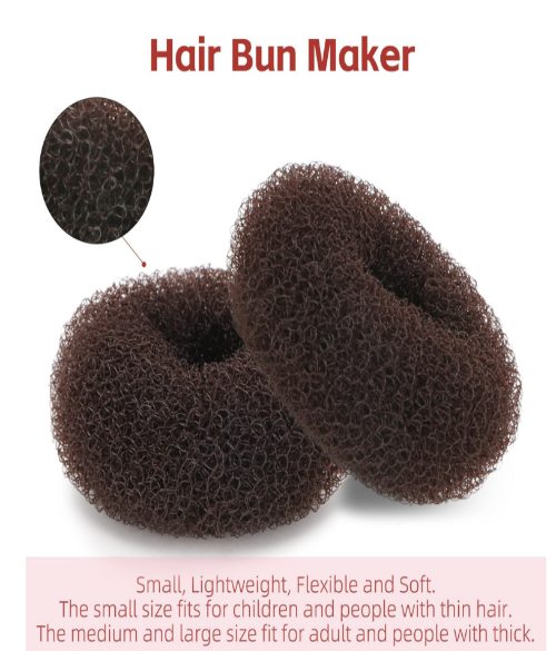 2 PCS Donut Bun Makers, Hair Rings for DIY Hairstyles