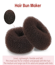 2 PCS Donut Bun Makers, Hair Rings for DIY Hairstyles