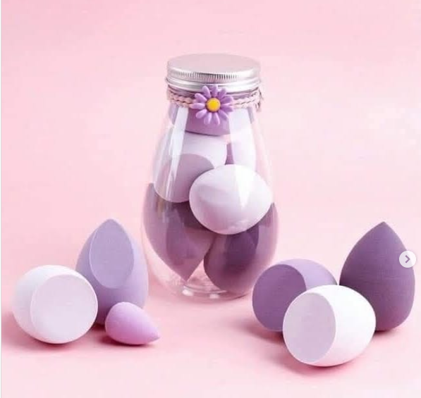 Beauty Blender Jar – Set of 6 Soft Makeup Sponges