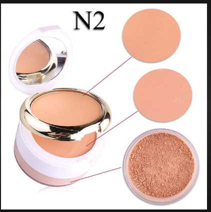 MISS ROSE 3D Pearl Whitening Compact & Loose Powder