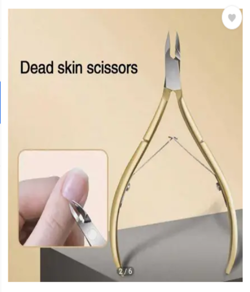 CUTICLE CUTTER PEDICURE FOR NAILS STAINLESS STEEL GOLDEN COATING