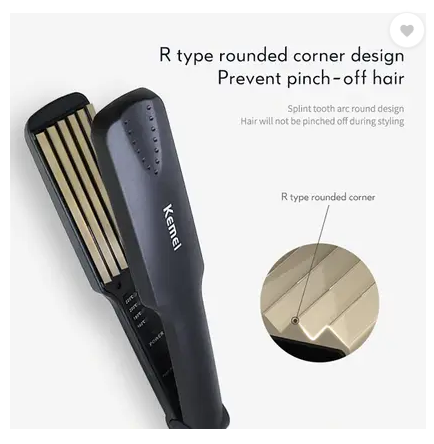 Kemei Hair Crimper KM-332 Electric Hair Straightener Styler