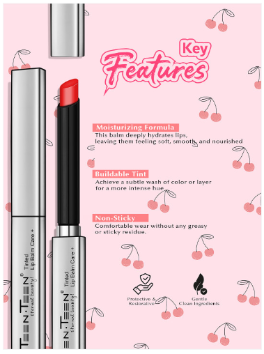 TEEN TEEN Tinted Lip Balm For Smooth Soft Lips & Enhanced Lip