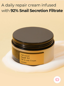COSRX Advanced Snail 92 All in One Repair Cream with 92% Snail Mucin for Moisturizing-100g