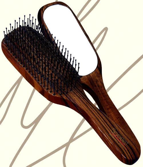 SCARLET LINE  LARGE PADDLE HAIR BRUSH WITH MIRROR