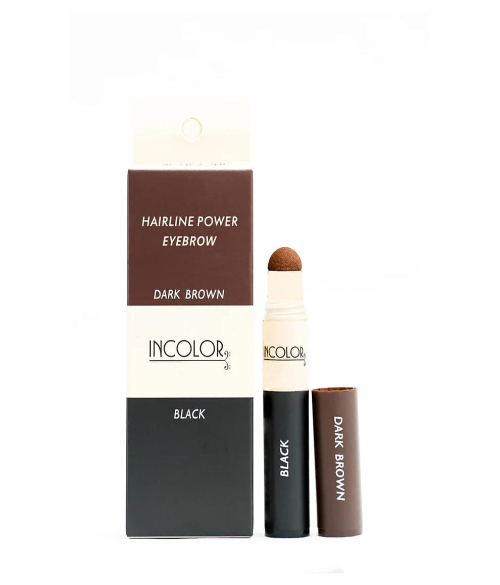 INCOLOR 2 IN 1 Hairline Eyebrow (black/dark brown)