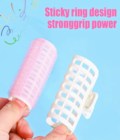 Magic Rollers – Cling Stick Hair Curlers for Curls &amp, Waves (Pink)