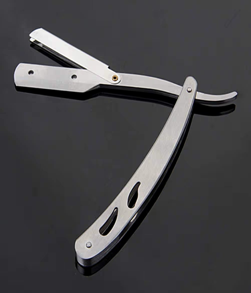 USTRA Stainless Steel Folding Straight Edge Safety Razor
