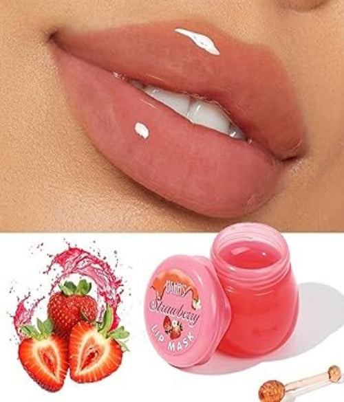 Strawberry Lip Mask in a Cute Honey Pot Container