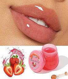 Strawberry Lip Mask in a Cute Honey Pot Container