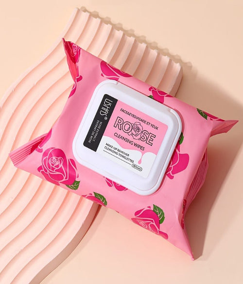 USHAS Rose Extract Cleansing Wipes