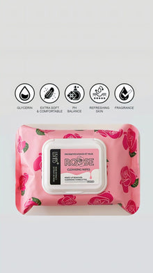 USHAS Rose Extract Cleansing Wipes