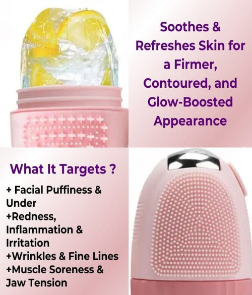 Ice Roller with Scrubber for Face