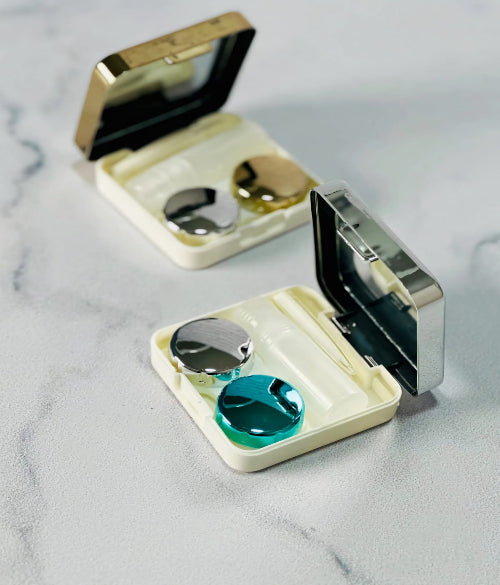 Travel Contact Lens Case Box With Mirror