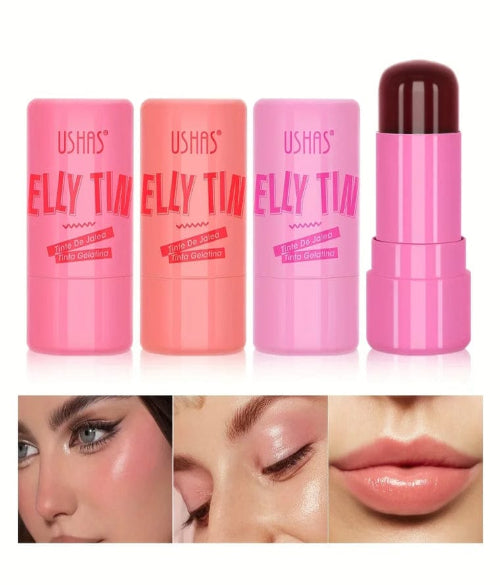 Jelly Tint – Lip &  Cheek Blush Glossy Tint Stick