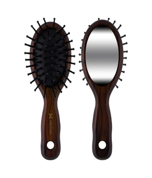 MISS CLAIRE P79105F PADDLE HAIR BRUSH WITH MIRROR - SMALL