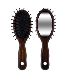 MISS CLAIRE P79105F PADDLE HAIR BRUSH WITH MIRROR - SMALL