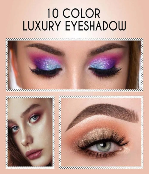 10 Color Eye Shadow Makeup Series – Luxury Wet Matte Palette