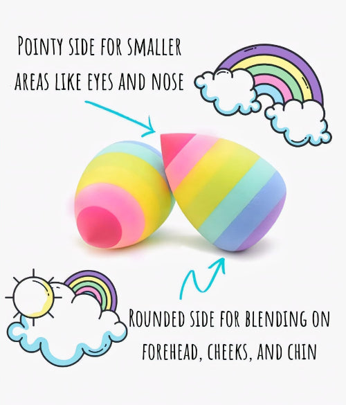 Rainbow Makeup Sponge, Multi-Colour